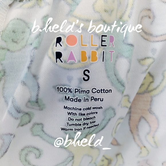 Roller Rabbit Disco Monkey Polo Pajamas in Rainbow Size Small S Brand New NWT - Picture 11 of 16